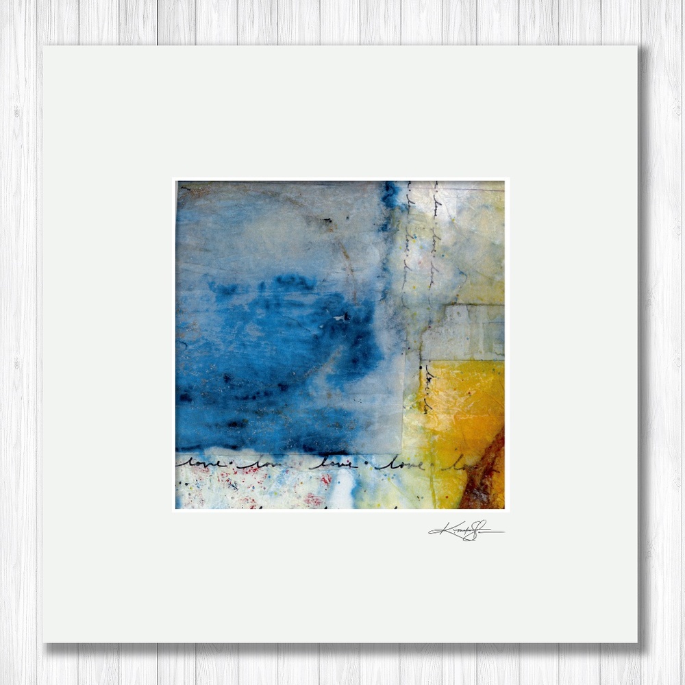 Tranquility Abstract Print in Mat from original painting by Kathy Morton Stanion